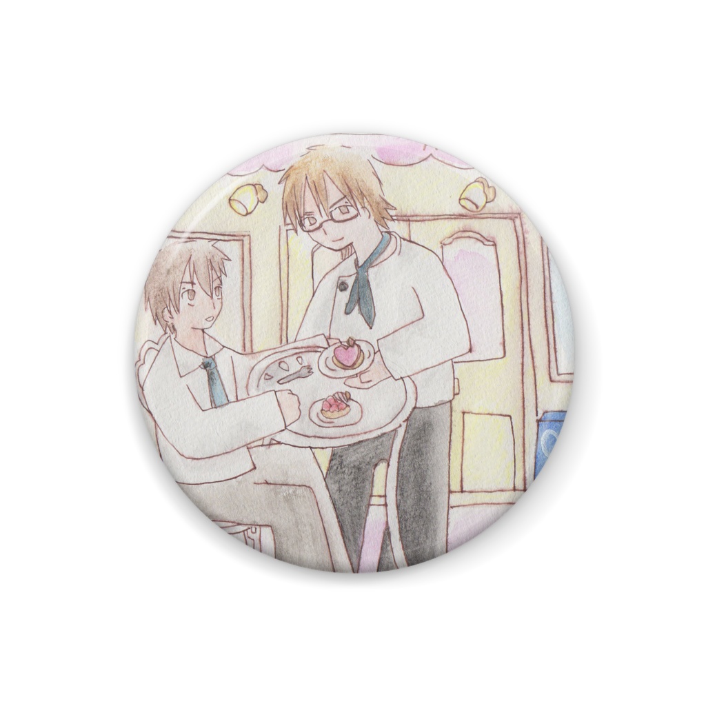 ダイヤのA御幸沢村のチョコレートショップの缶バッジ