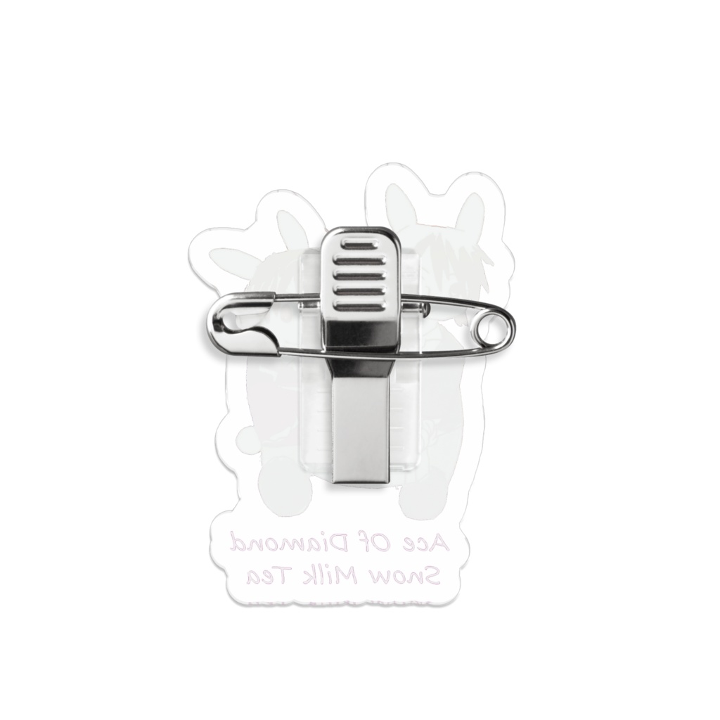 ダイヤのAうさみみカップケーキのアクリルバッジ