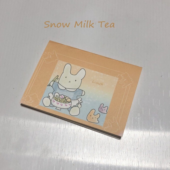 ミルクのラーメンの見開きメッセージカード