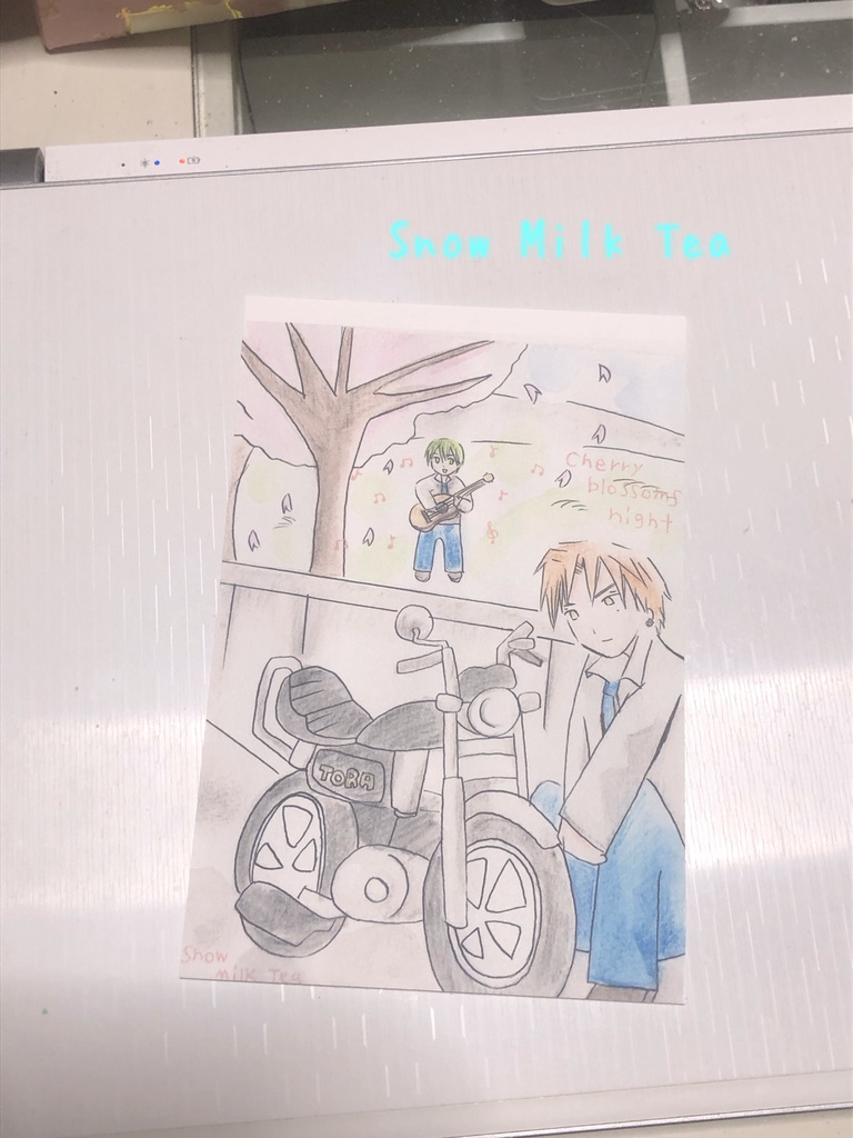 創作漫画Cherry blossom nightの桜のポストカード