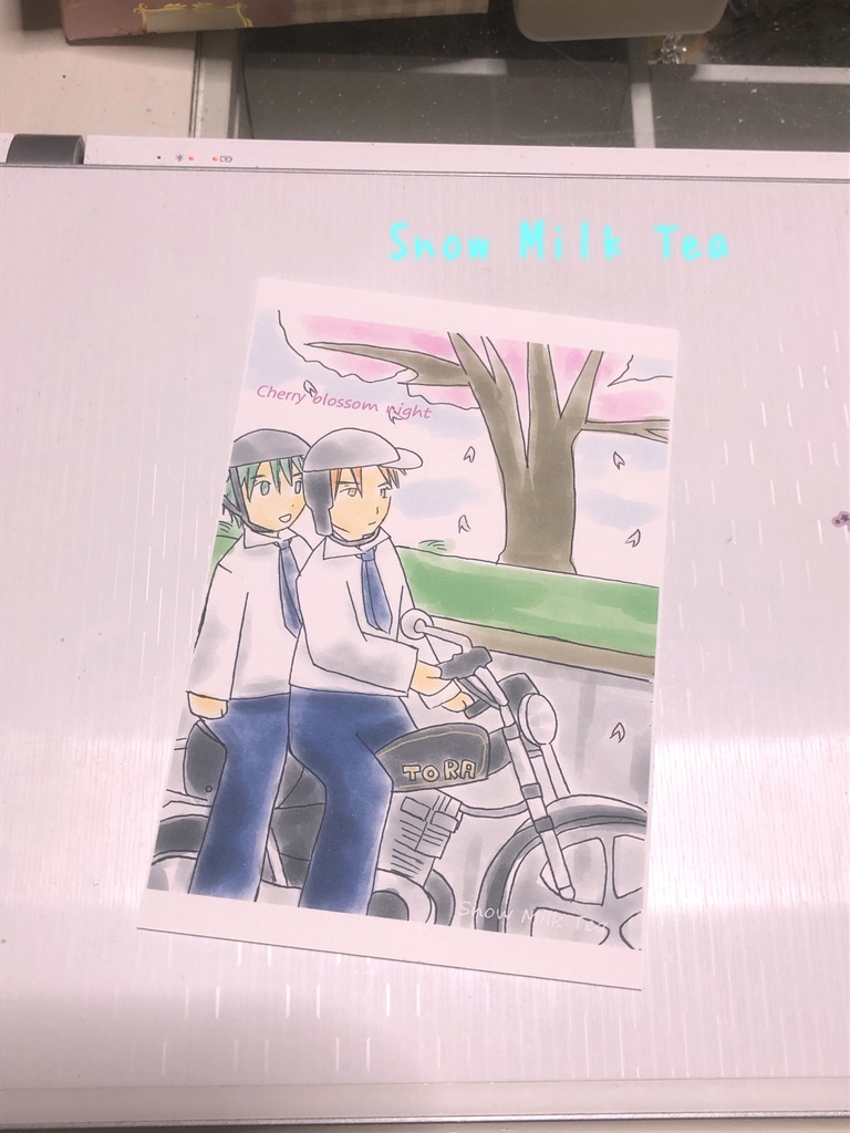 創作漫画Cherry blossom nightの旧車のポストカード