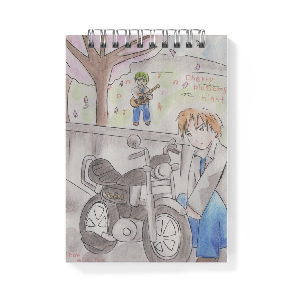 創作漫画Cherry blossom nightの桜ギターのメモ帳