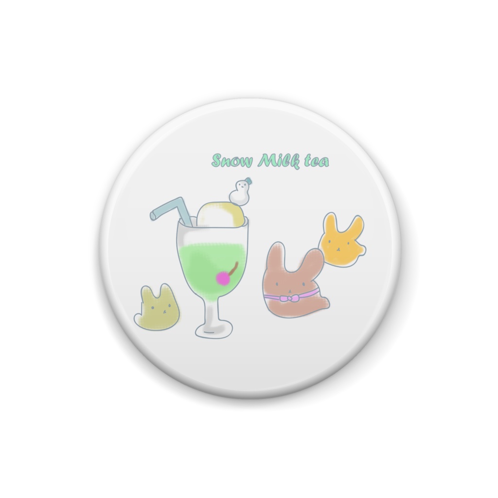 Sumomoたちのメロンソーダの缶バッジ
