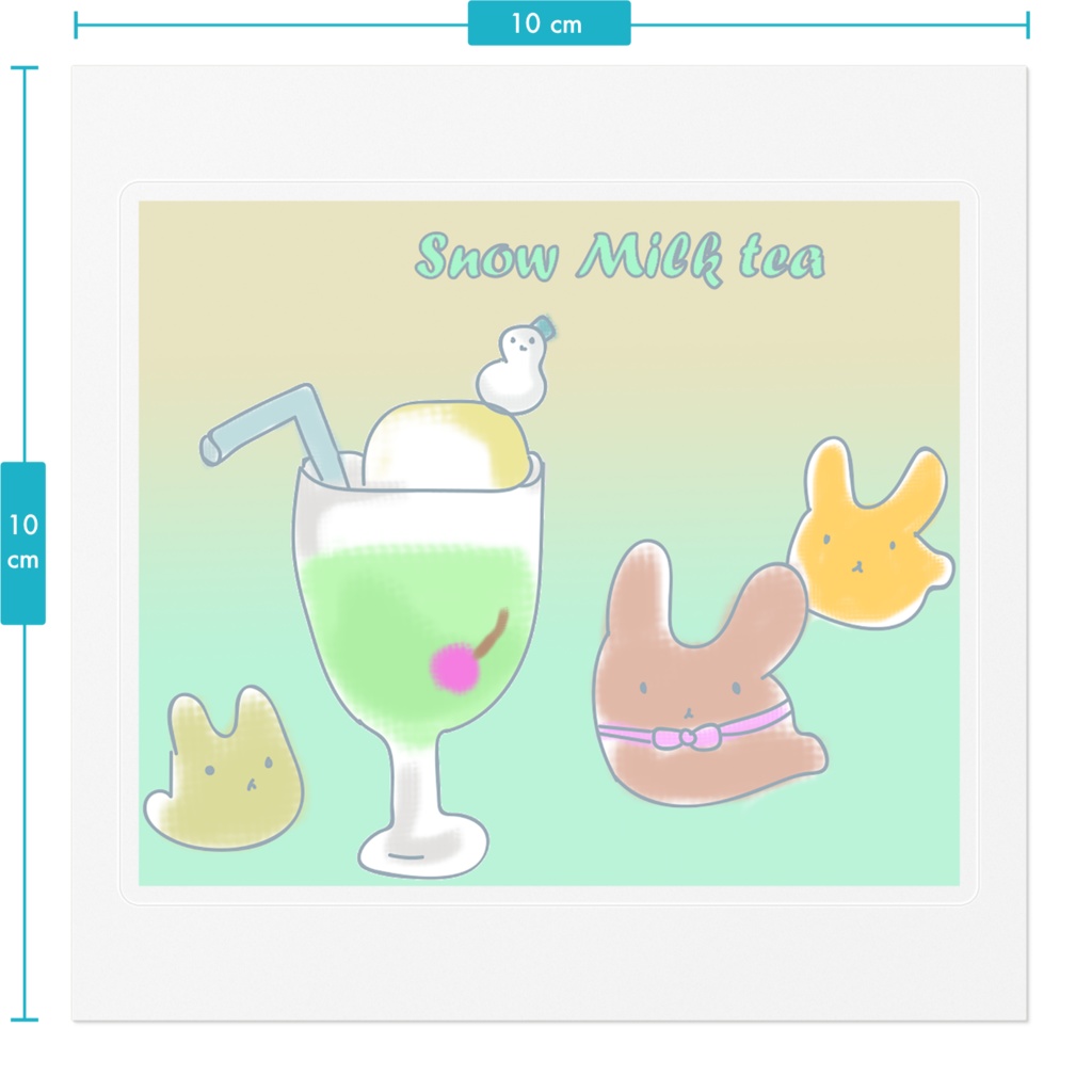 Sumomoたちのメロンソーダのステッカー