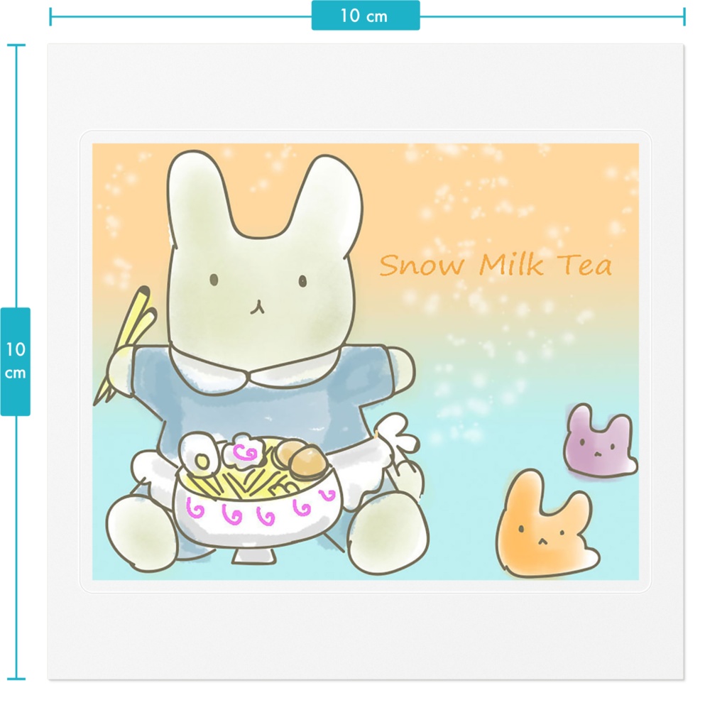 Sumomoたちのラーメンのクリアステッカー
