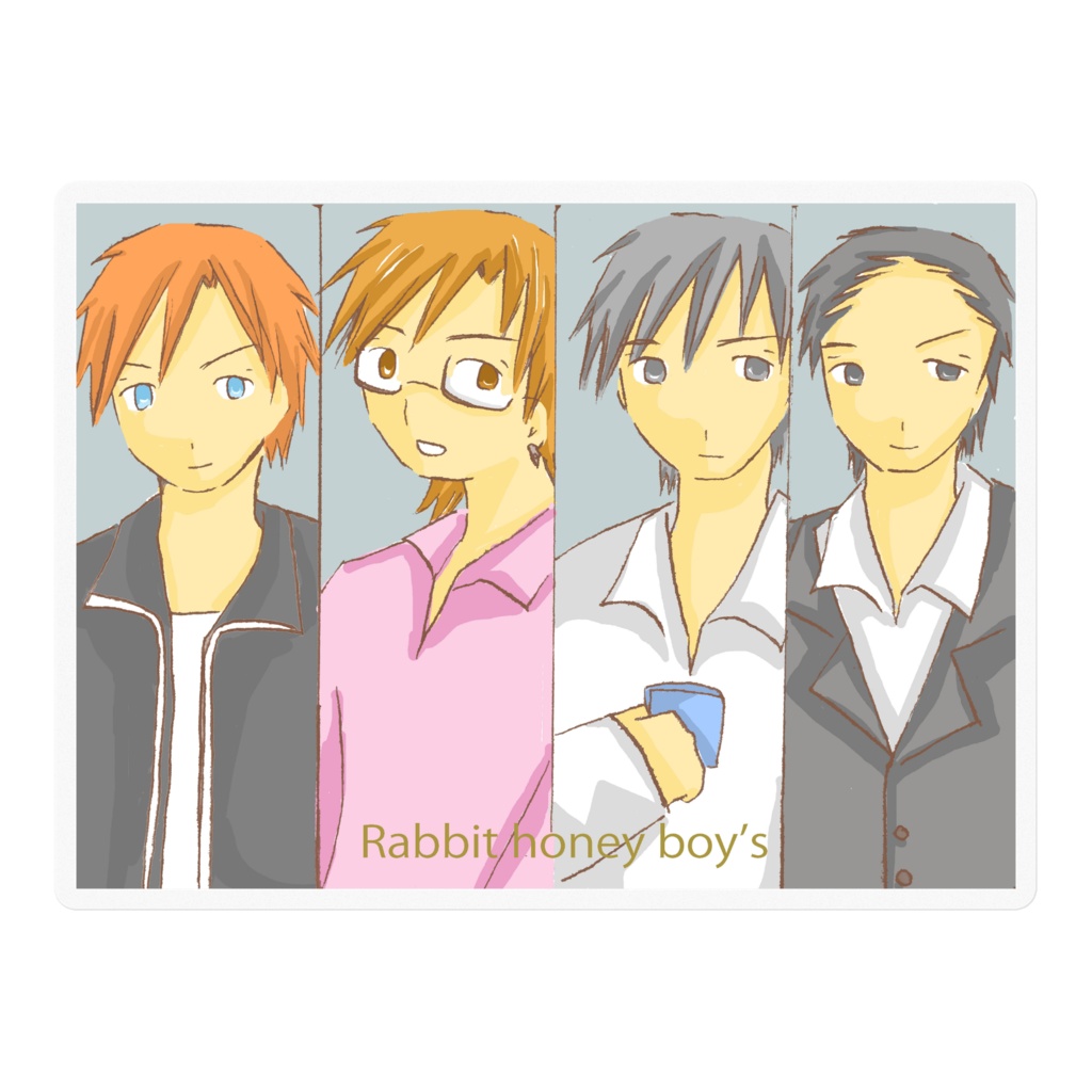 Rabbit honey boy'sのクリアステッカー