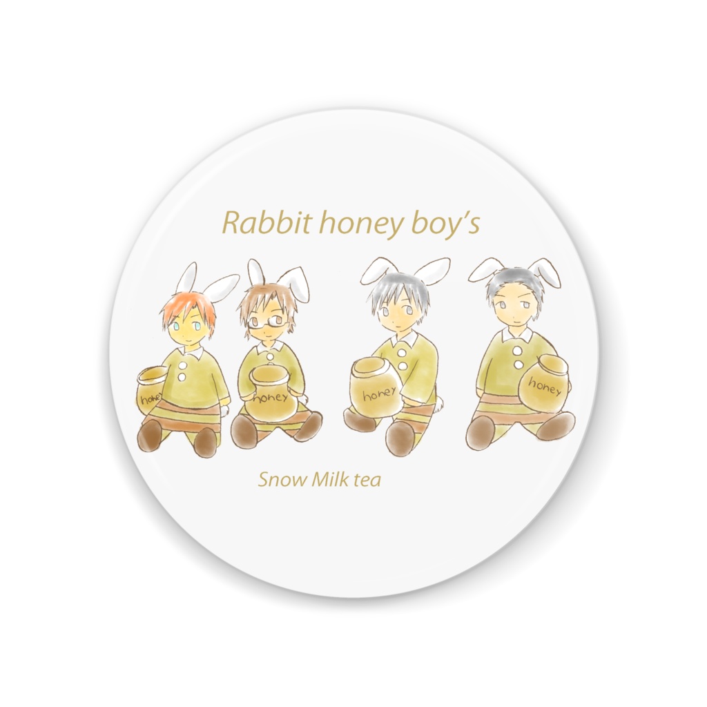 Rabbit honey boy'sの缶ミラー