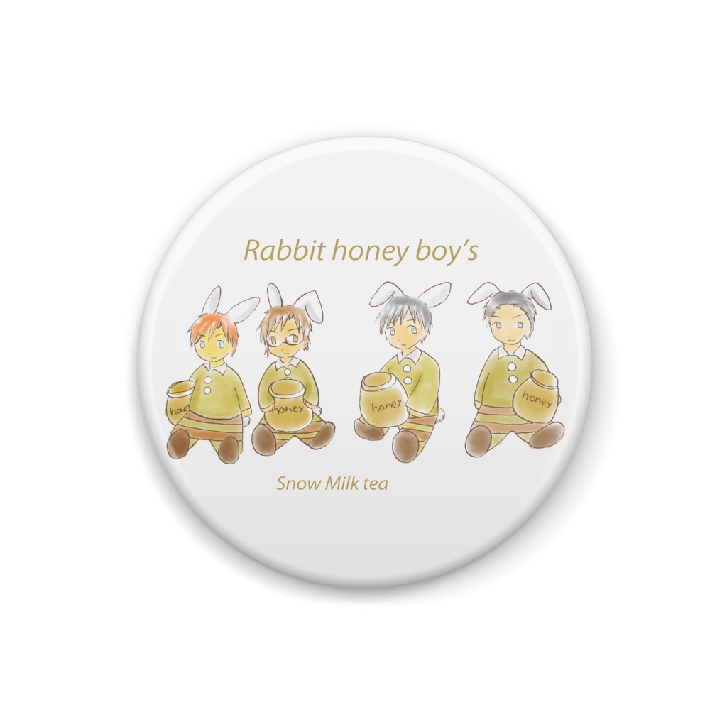 Rabbit honey boy'sの缶バッジ