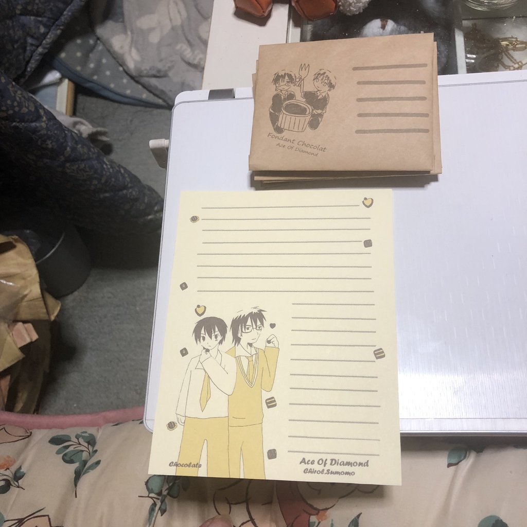 ダイヤのA御沢のショコラの付録風レターセット