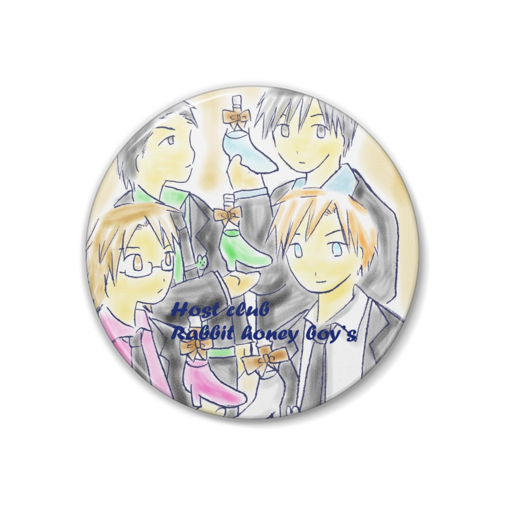ホストクラブ ラビットハニーボーイズの缶バッジ