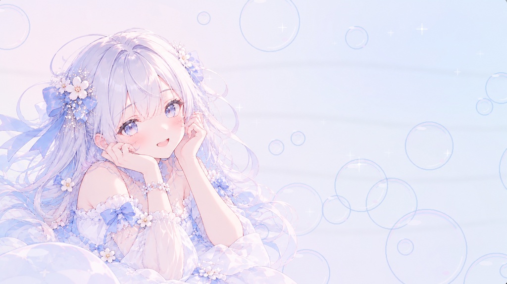 【動く配信背景】しゅわしゅわバブル｜デジタルシャボン玉｜VTuber・配信者向け