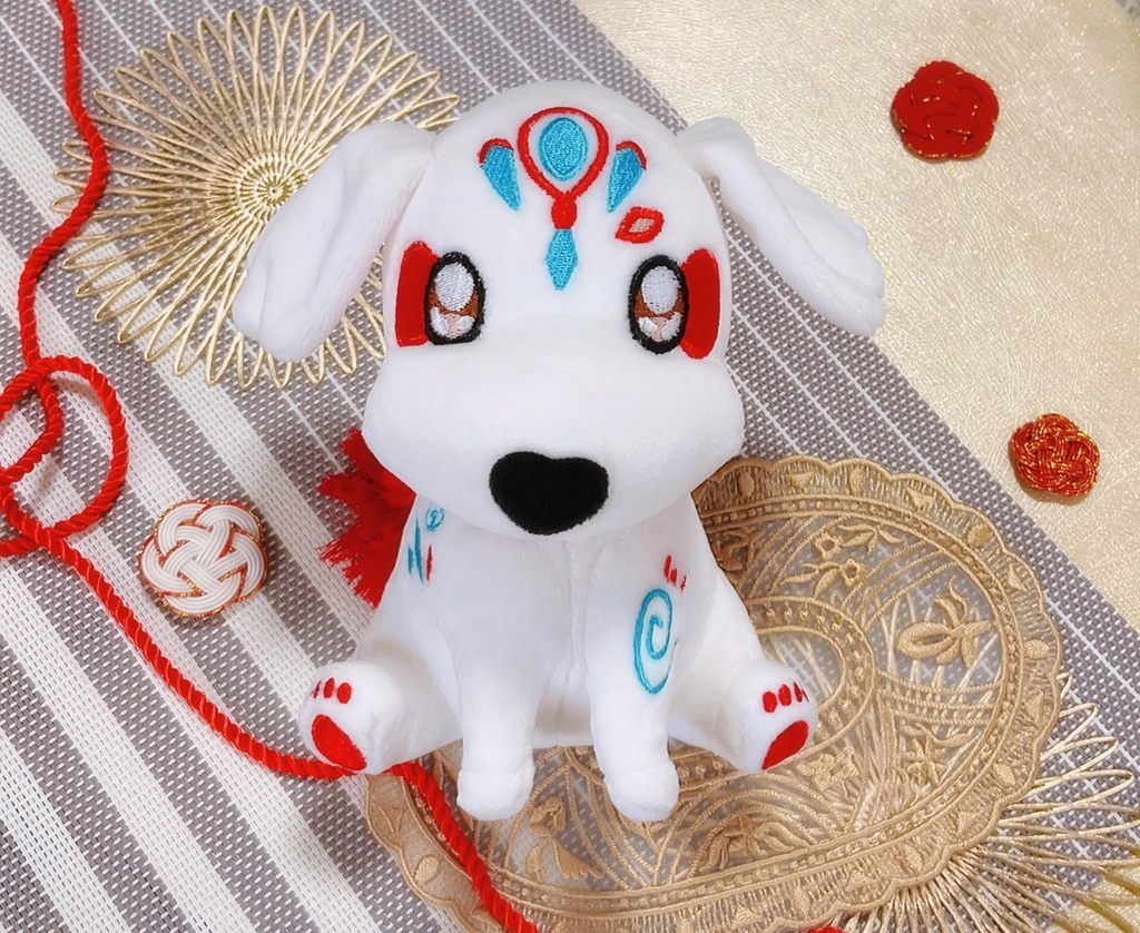 お稲荷犬のぬいぐるみ