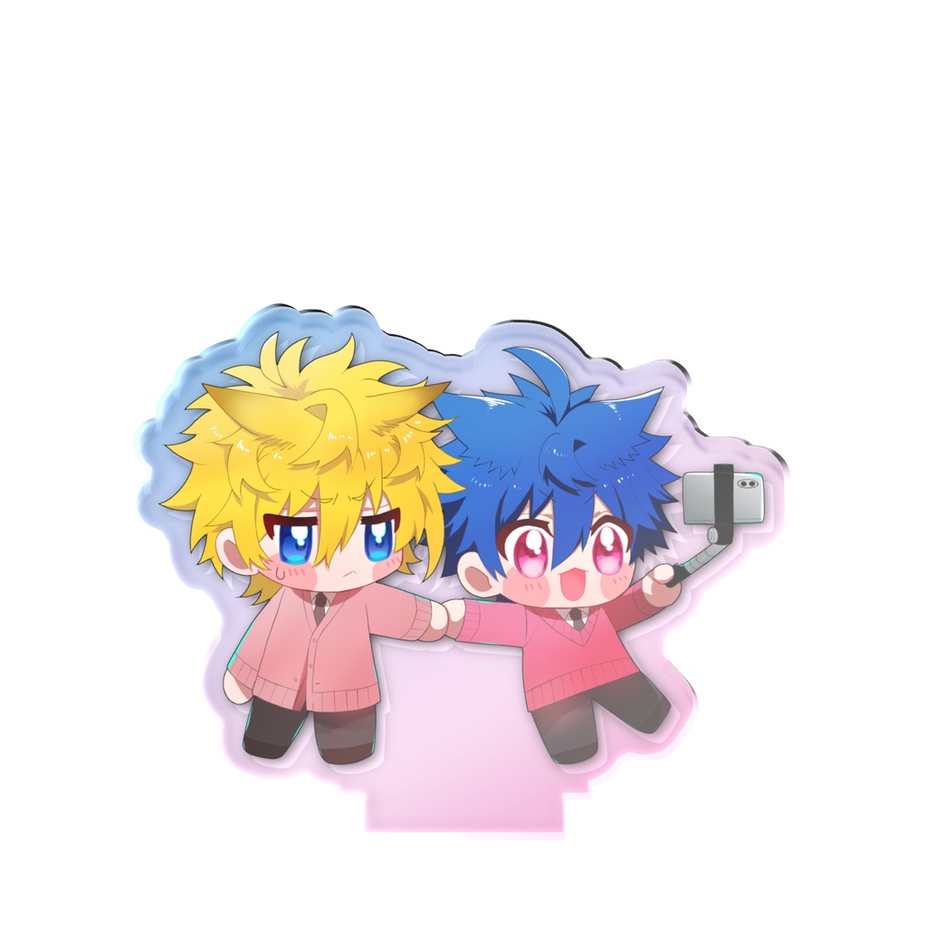 ユイガ先輩と桜良のオーロラアクスタ