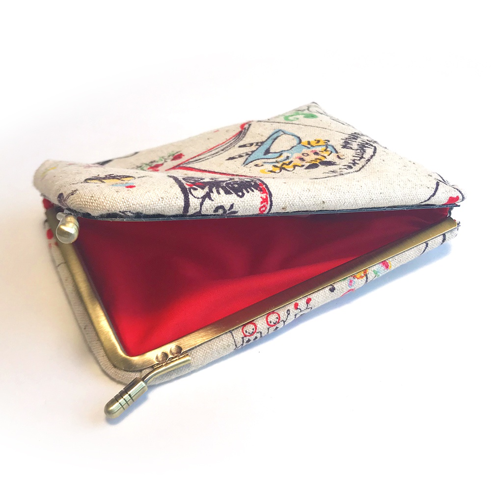 四角がまくちカードケース(natural alice)