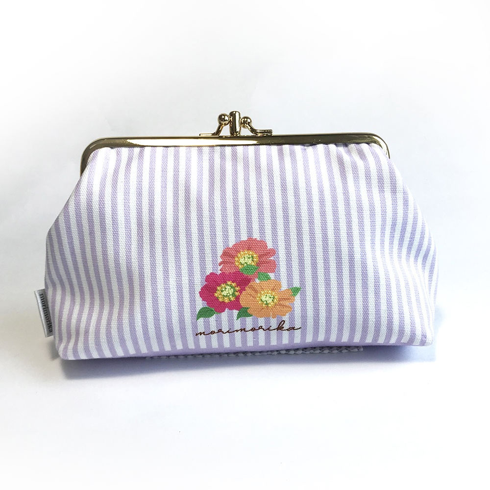 がま口ダブルポーチ【alice purple】