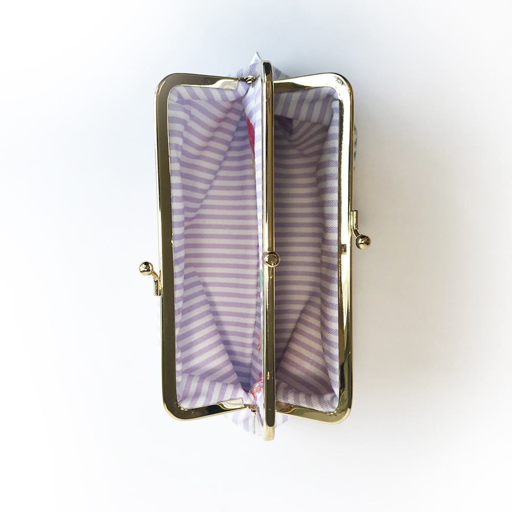 がま口ダブルポーチ【alice purple】