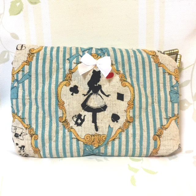 四角がま口カードケース「ブルーアリス」