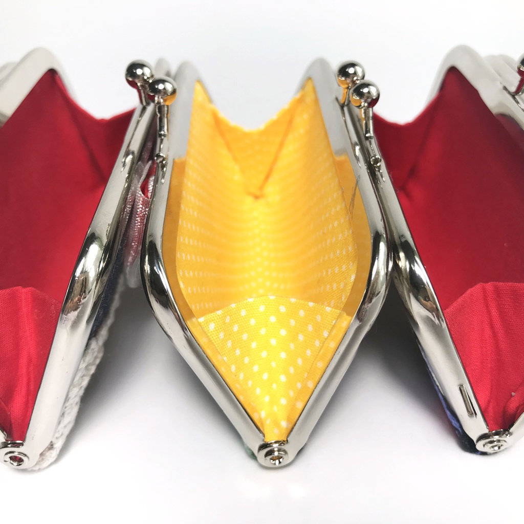 ちりめん小鳥 がまくち小銭入れ