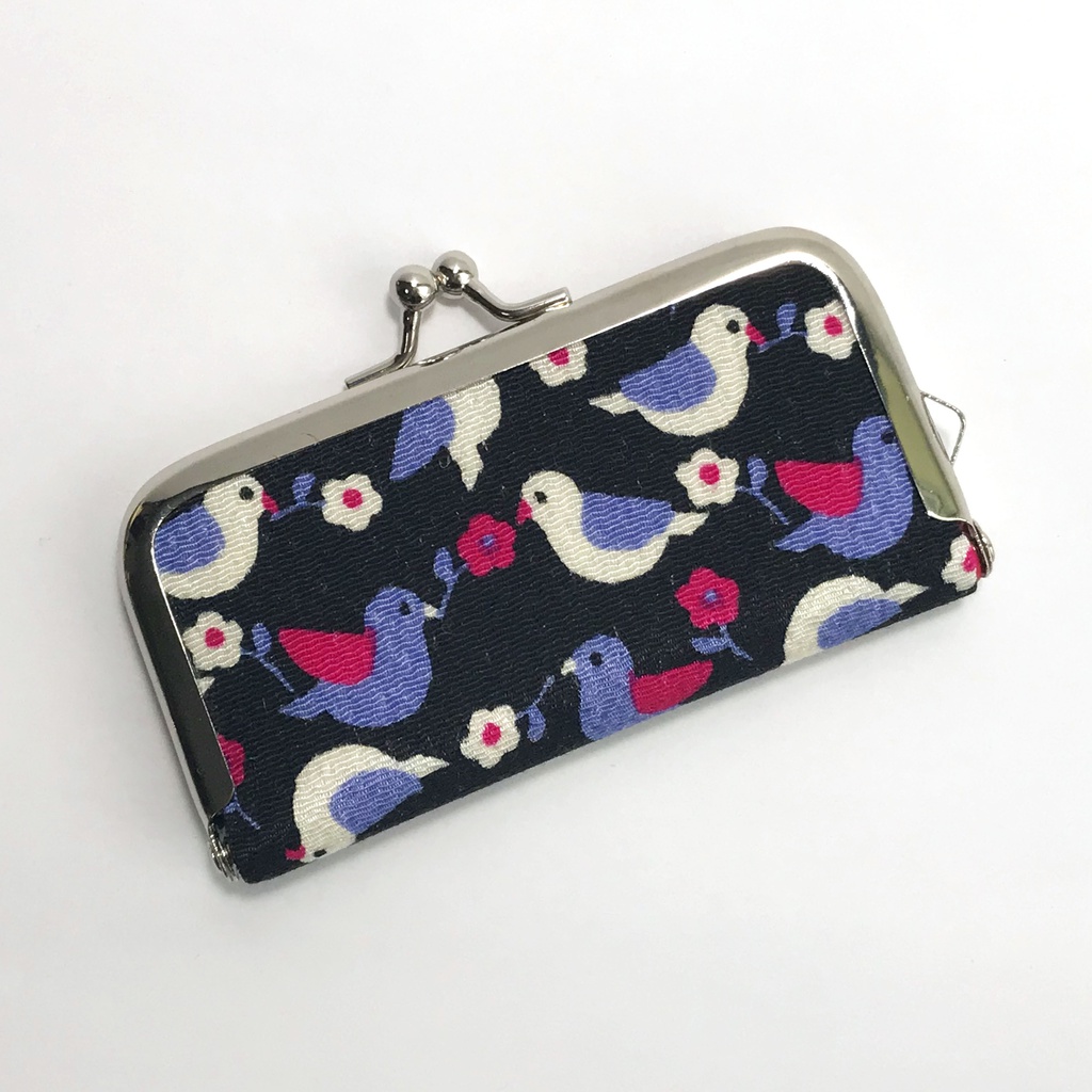 ちりめん小鳥 がまくち小銭入れ