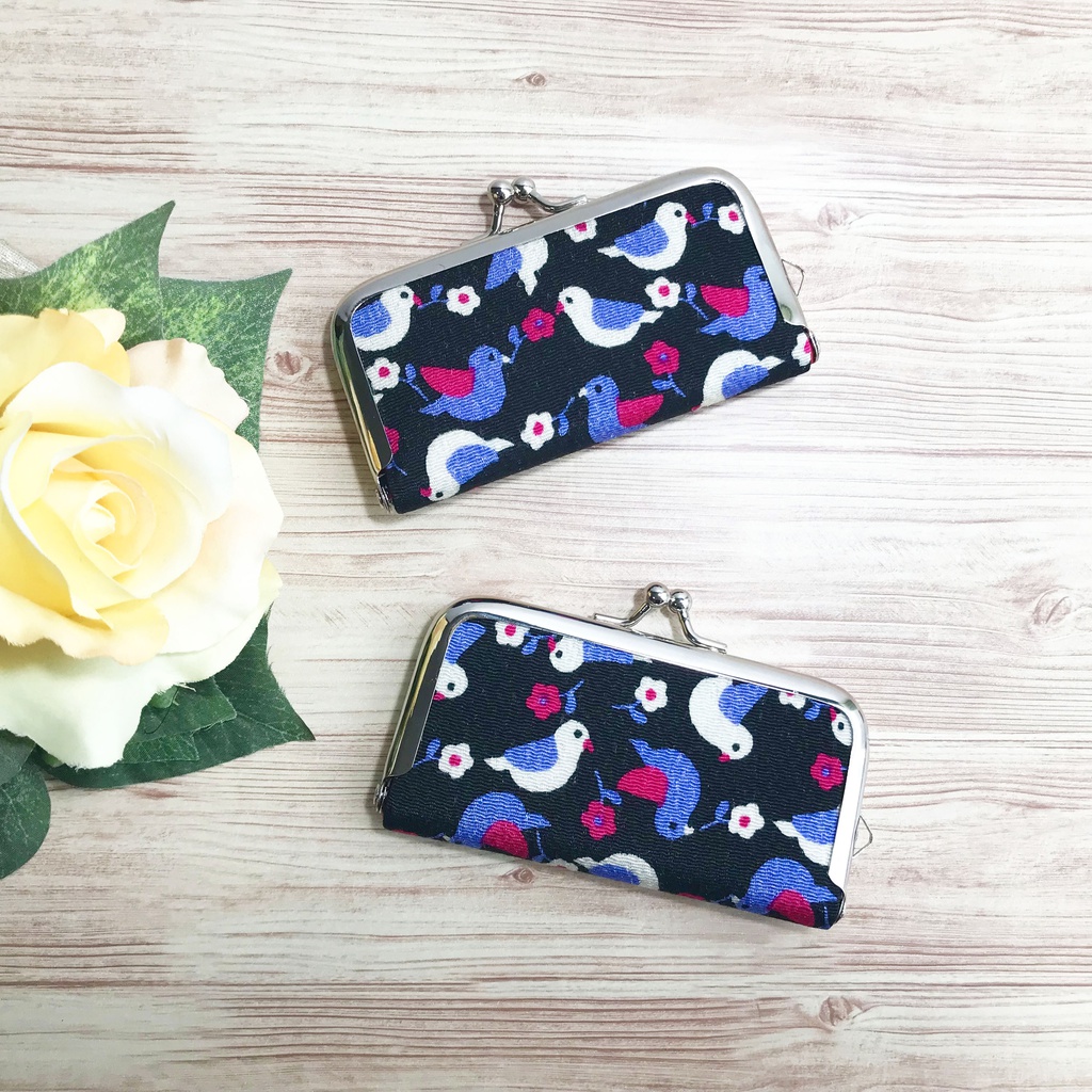 ちりめん小鳥 がまくち小銭入れ