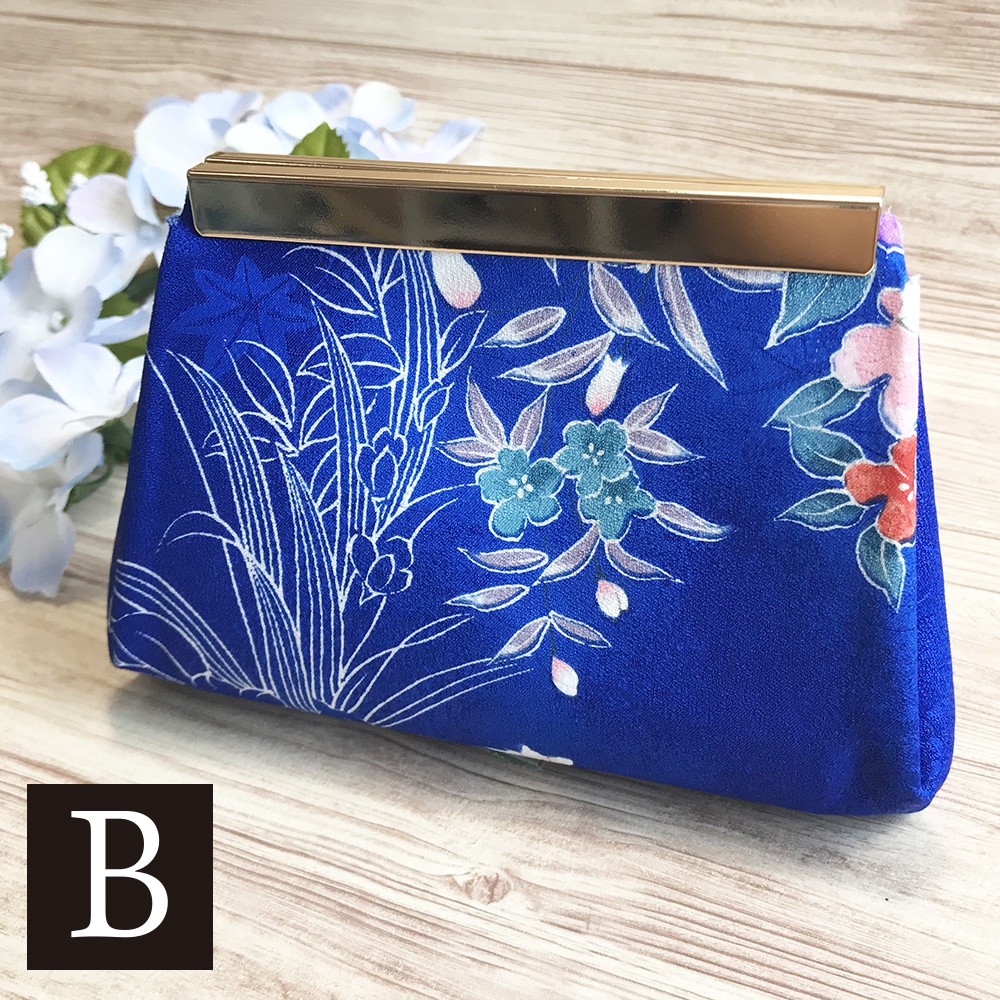 手のひらサイズの折財布【和柄・藍】