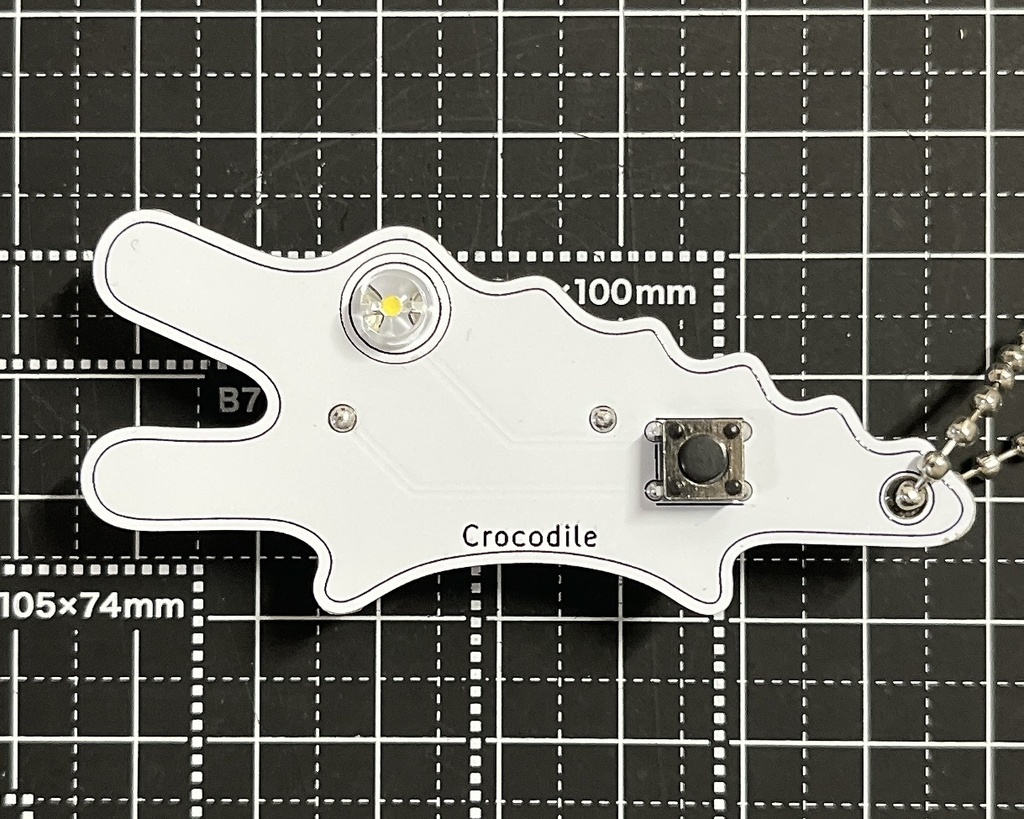 <全6色> Lチカ白ワニキーホルダー