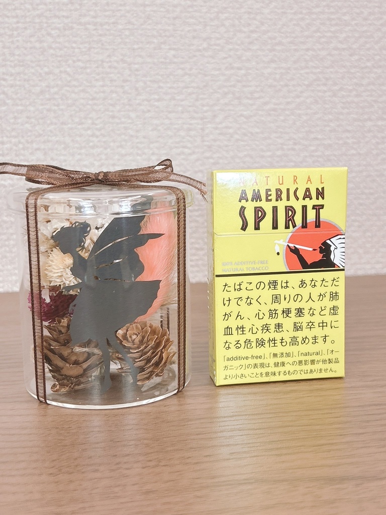 フェアリーシルエットの切り絵とドライフラワーのインテリア キャニスター