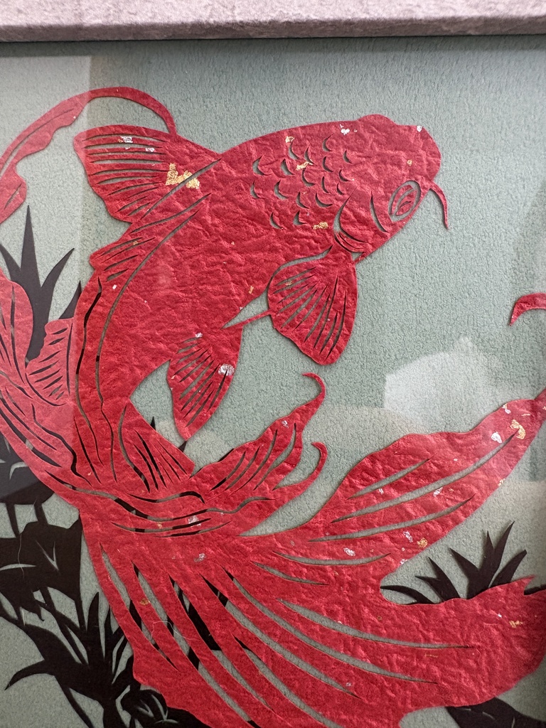 金魚 切り絵 アート フレーム付き
