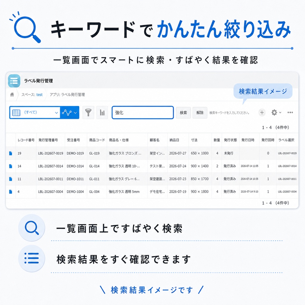 kintone 全項目あいまい検索プラグイン|複数フィールドをまとめて部分一致検索
