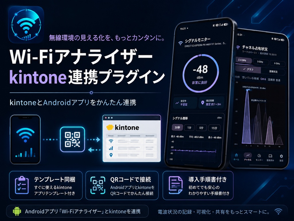 Wi-Fiアナライザー kintone連携プラグイン