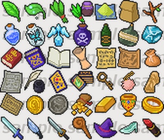 24×24ドット絵食べ物アイコンセット