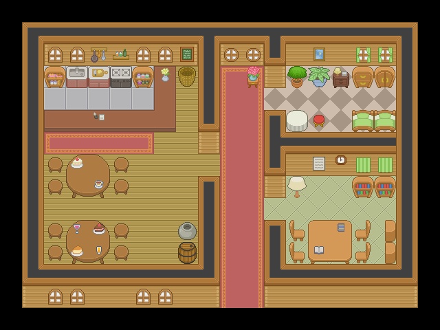 32×32ピクセルシンプル部屋マップチップ+α