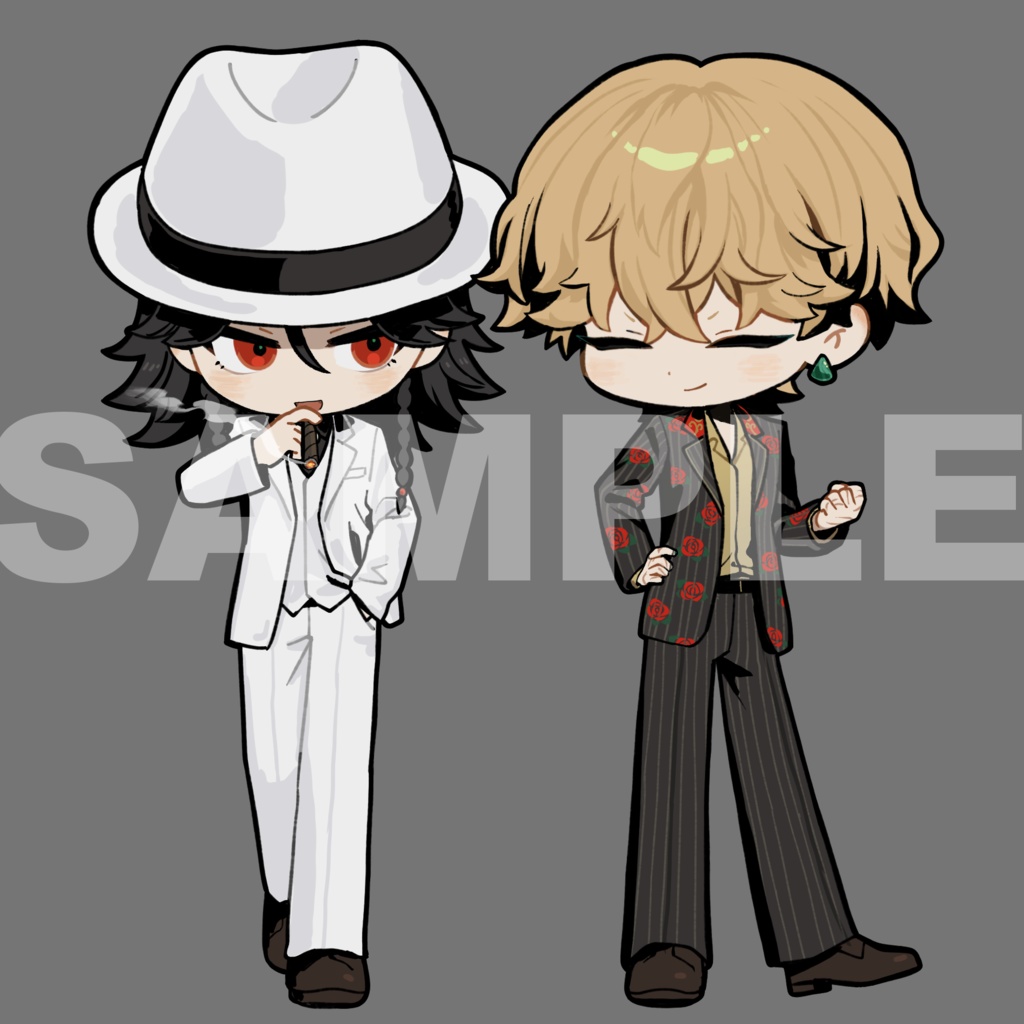 【2個セット】アクリルブロック　モルガン&オーウェン