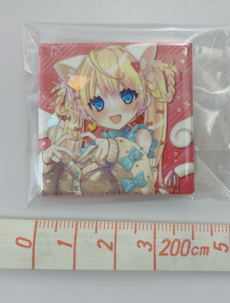 キラキラ缶バッジ①「まろんわーるど」【残1】