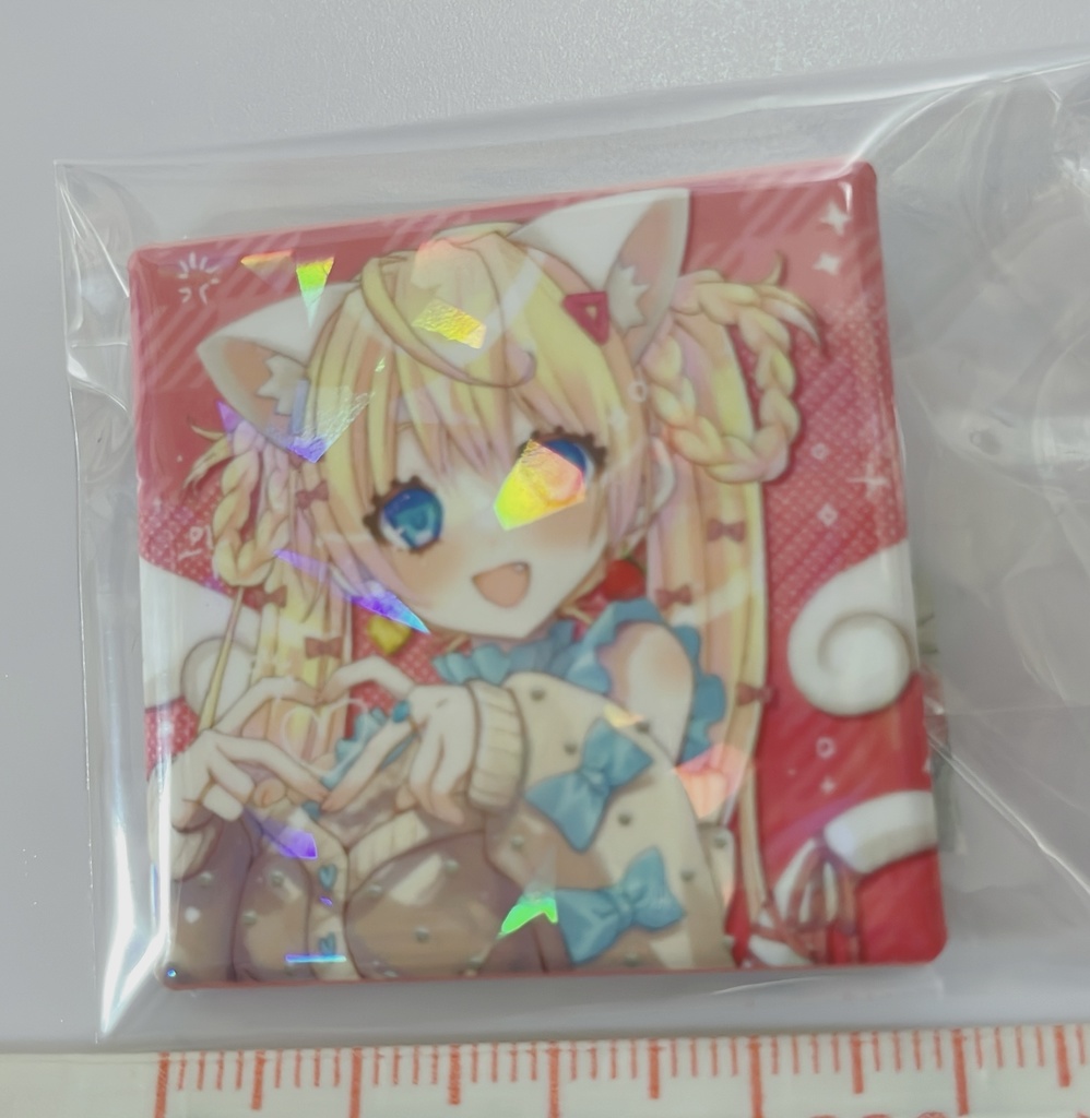 キラキラ缶バッジ①「まろんわーるど」【残1】