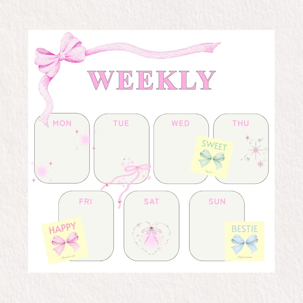 【リボン】デジタルプランナーステッカー 100個セット