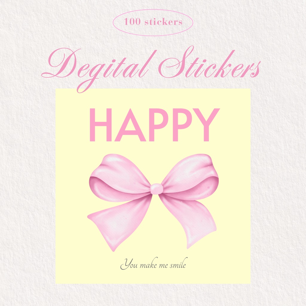 【リボン】デジタルプランナーステッカー 100個セット