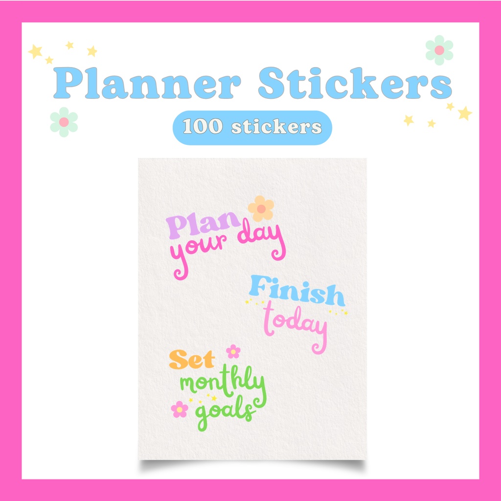 【英語フレーズ】デジタルプランナーステッカー 100個セット