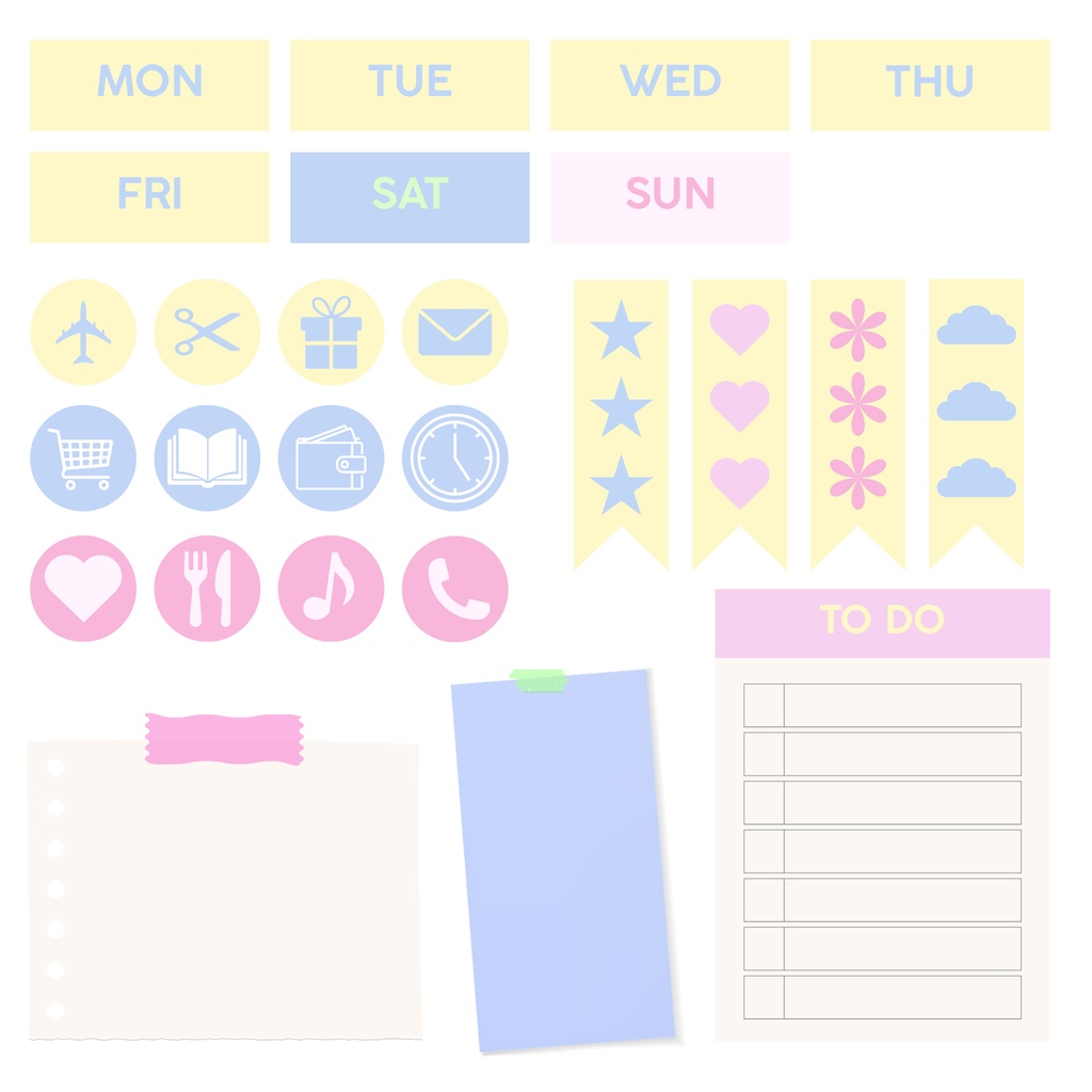 デジタルプランナーステッカーセット