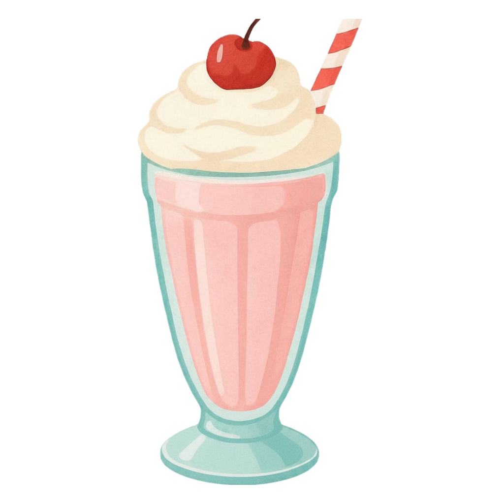 【PNG20点】Vintage Diner 水彩クリップアート素材集
