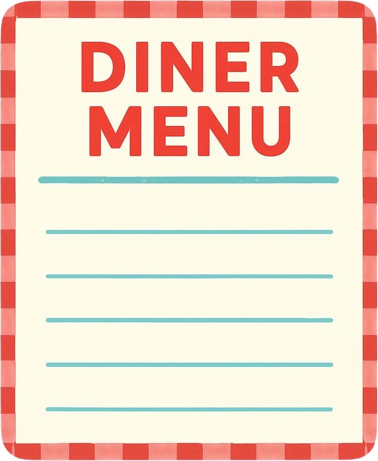 【PNG20点】Vintage Diner 水彩クリップアート素材集