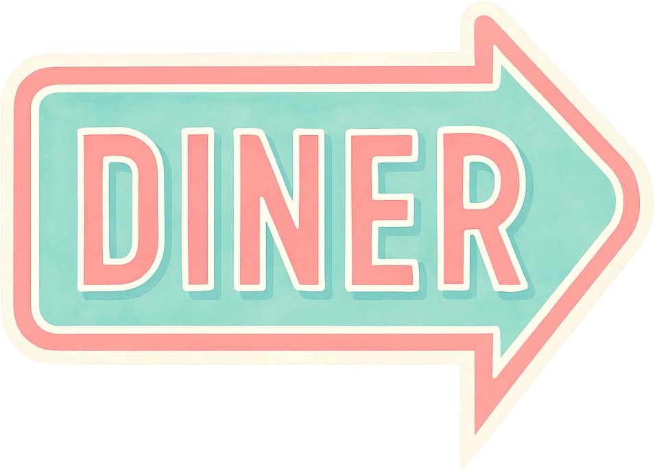【PNG20点】Vintage Diner 水彩クリップアート素材集