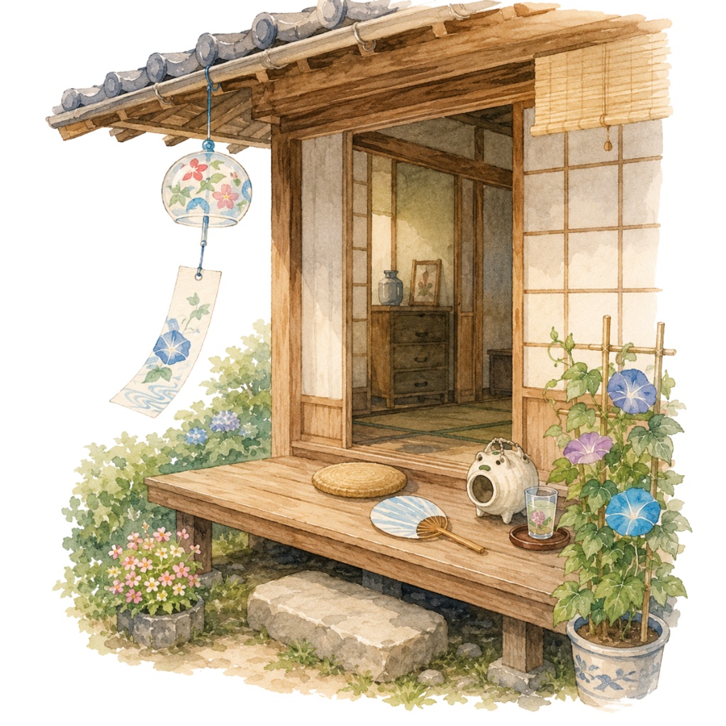 【PNG20点】Summer in Japan 水彩クリップアート素材集