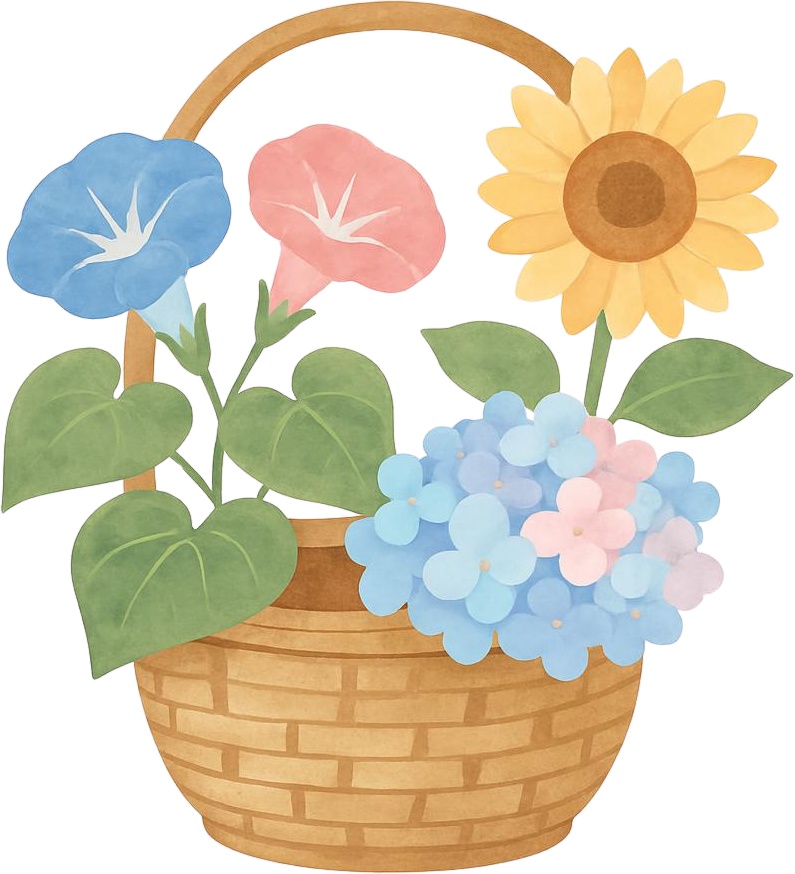 【PNG20点】Summer in Japan 水彩クリップアート素材集
