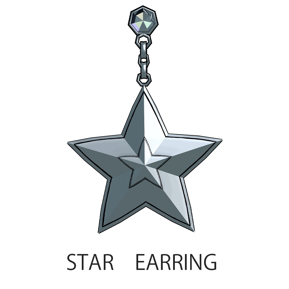 【VRChat想定】Star Earring