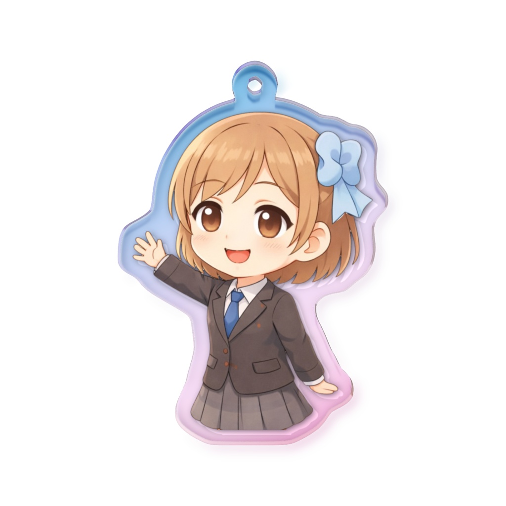 朝練コーヒー・ブレイク 星野真彩 Coffee Notes 制服Ver. オーロラキーホルダー