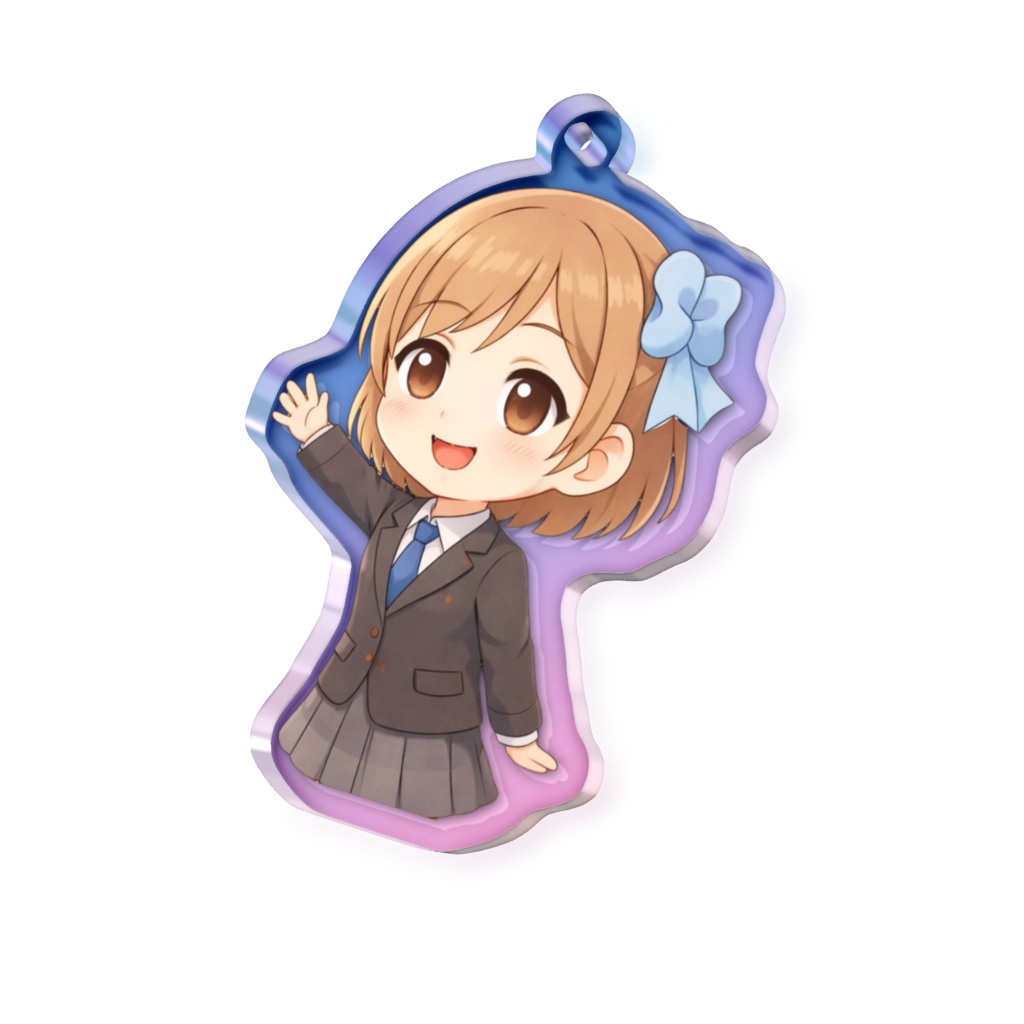 朝練コーヒー・ブレイク 星野真彩 Coffee Notes 制服Ver. オーロラキーホルダー