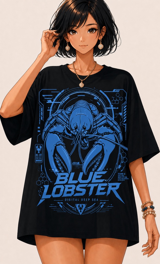 ブルーロブスターTシャツ