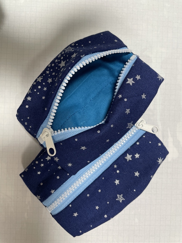 ミニポーチ(星・水色)