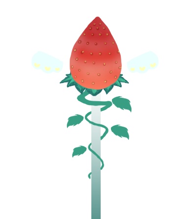 vtuber配信フリー素材『イチゴマイク』カラーバリエーション2種